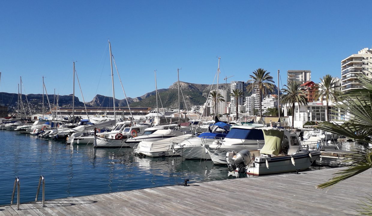 gorgeous winter's day at Calpe port